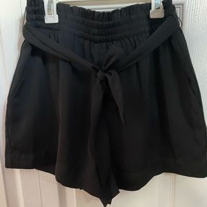 NWT- BCBG Black paper bag shorts
